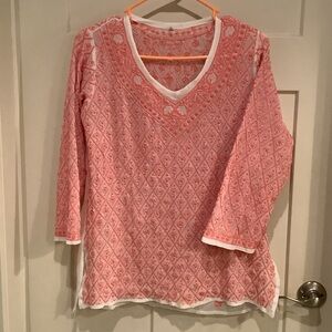 Women's Pink and Cream tunic
